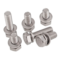 Vis et écrous hexagonaux en acier inoxydable A2-70 sur mesure OEM ODM, M6 M8 M10 M12 M14 M16 M18 M20, vis à tête hexagonale et écrous