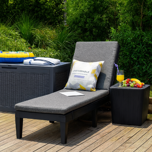 Meilleures ventes de meubles de jardin en résine plastique écologiques et modernes, chaise longue tout temps, chaises longues de piscine extérieures - Product Image 6