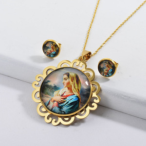 BAOYAN أزياء المرأة الفولاذ المقاوم للصدأ 18k الذهب حجر الراين ديني المرأة - Product Image 1