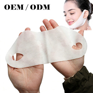 Miếng dán nâng cằm hai mặt bằng vải sợi nhỏ siêu mịn Y208, chất liệu cotton, hình chữ V, có móc tai, không dệt, dạng giấy - Product Image 1