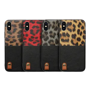 Funda de cuero PU con estampado de leopardo para teléfono móvil, carcasa suave a prueba de golpes para IPhone 13 12 11 Pro Max