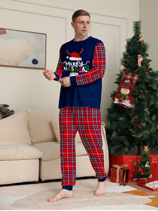 Pijamas de Natal para Toda a Família, Novo Design 2026: Vermelho Xadrez, Roupas de Dormir para Mulher, Homem, Crianças e Bebês - Product Image 2