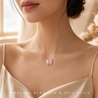 Collier Pendentif Nœud Papillon de Luxe en Laiton, Perles et Diamants, Chaîne Maillons Bambou Plaqué Or 18K, Bijou Femme Adorable, Cadeau de Mariage Élégant