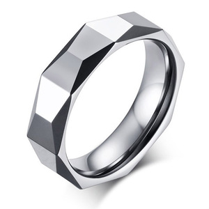 ओबे गहने हॉट सेलिंग थोक चांदी 6 मिमी टंगस्टन पुरुषों की अंगूठी - Product Image 1