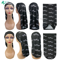 Bonnet Long Cheveux Haute Qualité Personnalisable Logo en Satin, Casquettes Dreadlock Spandex Homme pour Dormir