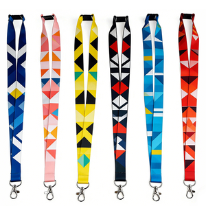 Personalized Polyester Promotional Lanyard with Hook Neck Straps Keychain for Mobile Phone ID Card & Badge Holder