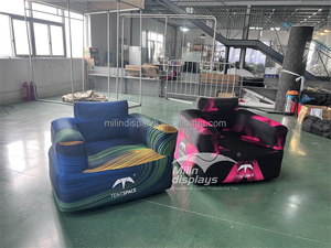 Tùy chỉnh khuyến mãi tổ chức sự kiện Inflatable sofa quảng cáo phòng chờ không khí Inflatable chỗ ngồi ngoài trời triển lãm bảng và ghế với các dấu hiệu - Product Image 4