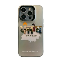 Coque en TPU mat à motif typographique Paysage Culturel du Punjab, Housse de téléphone souple antichoc pour iPhone 17 16 15 14 13 Pro Max