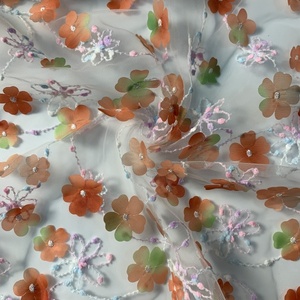 <span class=keywords><strong>Pas</strong></span> <span class=keywords><strong>cher</strong></span> ou Standard Prix compétitif Conception florale lourde Voile tissu dentelle pour robe de mariée mariage Ghana dentelle - Product Image 5