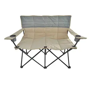 핫 세일 새로운 안락 의자 야외 레저 비치 휴대용 코튼 더블 피크닉 바베큐 자체 운전 캠핑 접는 의자