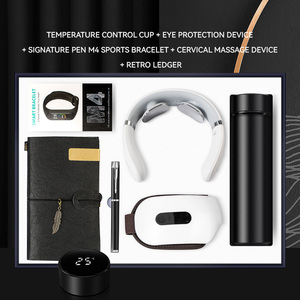 Ensemble cadeau de luxe personnalisé pour le Nouvel An, agenda de bureau pour client 2026, ensemble cadeau d'entreprise 2025, masseur vibrant pour le bien-être avec logo - Product Image 3