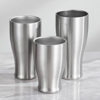 Nouvelles tasses à bière à double paroi en acier inoxydable 304, pour garder les boissons froides, tasses à eau froide, anti-chute, texture martelée, mugs à lait, articles de boisson