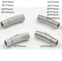 Fermoir à pression en acier inoxydable, fermoir à baïonnette pour bracelet en cuir, fermoir à pression cylindrique pour bracelet