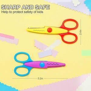 Ensemble de ciseaux à bord en papier bon marché 6 pièces de différents modèles de ciseaux d'artisanat pour enseignants <span class=keywords><strong>Scrapbooking</strong></span> <span class=keywords><strong>Album</strong></span> Arts pour enfants - Product Image 3