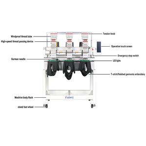 Para WONYO 3 cabezas <span class=keywords><strong>Happy</strong></span> <span class=keywords><strong>Japan</strong></span> Maquinas <span class=keywords><strong>Bordadoras</strong></span> Máquina de bordado computarizada automática para uso doméstico Venta al por menor Nueva condición Mo - Product Image 3