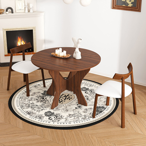 Ensemble de table <span class=keywords><strong>à</strong></span> manger pliante en placage de chêne imperméable de 43 pouces avec 2 chaises, ensemble gain de place pour l'intérieur et l'extérieur - Product Image 5