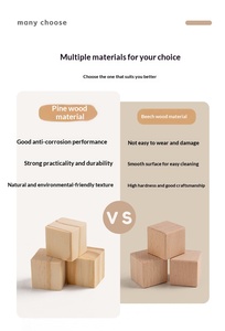 ชุดของเล่นไม้มอนเตสซอรี่ บล็อกไม้รูปทรง<span class=keywords><strong>ตัวเลข</strong></span> ตัวอักษร ผลไม้ และสัตว์ - 100 ชิ้นขนาดใหญ่ บรรจุในถังรูปทรงบล็อกไม้ - Product Image 6