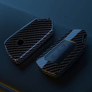 ABS + funda de llave de coche de carbono carcasa Fob para VW Volkswagen Golf 8 MK8 ID.3 ID.4 <span class=keywords><strong>Cupra</strong></span> Skoda Octavia A8 <span class=keywords><strong>SEAT</strong></span> Leon MK4 2020 <span class=keywords><strong>2021</strong></span> - Product Image 5