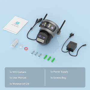 Veezoom 20MP bốn ống kính ngoài trời an ninh tự động theo dõi <span class=keywords><strong>camera</strong></span> CCTV đầy màu sắc tầm nhìn ban đêm âm thanh hai chiều Kết nối Wifi đám mây - Product Image 6