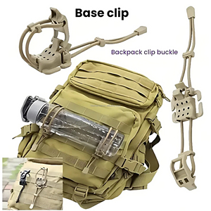 Attache de sangle de <span class=keywords><strong>sac</strong></span> <span class=keywords><strong>à</strong></span> <span class=keywords><strong>dos</strong></span> durable avec boucle élastique Molle Support de lampe de poche tactique fixe <span class=keywords><strong>pour</strong></span> les amateurs de plein air - Product Image 2