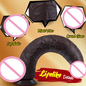 Big Black 28CM Dicker Silikon dildo Wasserdicht Lebensechte Haut Touch Künstlicher <span class=keywords><strong>Penis</strong></span> Weiblicher Erwachsener Mastur bator Sexspielzeug - Product Image 3