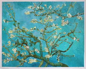 Reproduction de <span class=keywords><strong>peinture</strong></span> à l'huile peinte à la main par Vincent Van Gogh, Branches avec <span class=keywords><strong>fleurs</strong></span> d'amande, sur toile, écologique, <span class=keywords><strong>fleurs</strong></span> blanches épanouies - Product Image 1