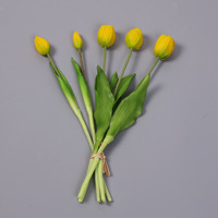 Nouvelle arrivée 5 pièces/bouquet Real Touch tulipe souple PVC fleur pour la décoration intérieure fleurs artificielles fête des mères pâques noël nouvel an