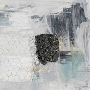 Peinture acrylique abstraite peinte à la main en carton de couleur froide décoration murale meubles de salon design d'intérieur texture bleue peinture à l'huile - Product Image 5