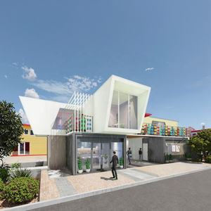 Benutzer definierte gestapelte Container Commercial Street-Mehr schicht layout - Product Image 1