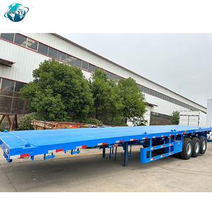 Màu xanh 3 trục 60 tấn <span class=keywords><strong>container</strong></span> Chassis Truck Trailer phẳng hàng hóa Trailer - Product Image 2