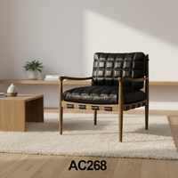 Chaise de loisir à cadre en bois peluche, ancien et élégant, confortable et pelucheux, pour maison, hôtel, salon
