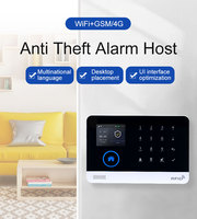 Système d'alarme sans fil WIFI 4G/GSM Tuya Smart Life pour la sécurité domestique, 99 zones sans fil, capteur de mouvement PIR, clavier tactile LCD, Alexa