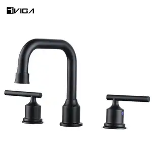 Hand Wash Basin Faucet 2-Handle Widespread Basin Faucet Tap Mixer Faucet Bathroom