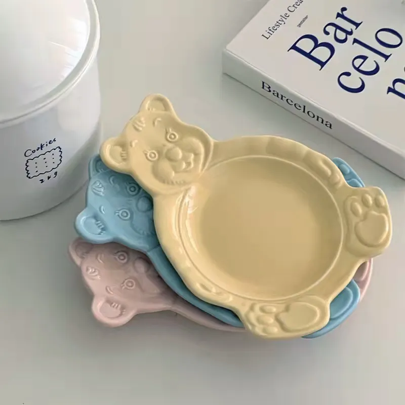 Kleurrijke Beer Kommen Soep Container Babyfood Servies Thuis Servies Decoratie Maaltijd Houder Vlees Case Fruit Schotel