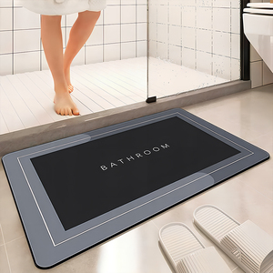 Alfombra de Baño Moderna de Microfibra Super Absorbente, Antideslizante, con Patrón Geométrico Delgado, 50x80cm, Secado Rápido, para Hogar y Hotel, Envío desde Polonia, UE - Product Image 1