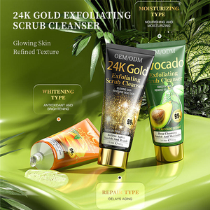 Crème exfoliante à l'aloe vera et à l'avocat, nettoyant <span class=keywords><strong>visage</strong></span> blanchissant avec des ingrédients à base de plantes, marque privée OEM ODM - Product Image 1