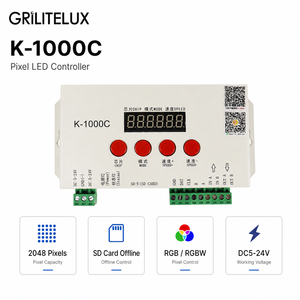 Controlador de Píxeles K1000C con Funcionamiento Estable de -20 a 60 °C, DC5-24V, 2048 Píxeles, 1 Puerto, Reproducción de Tarjeta SD, Corrección de Gamma - Product Image 1