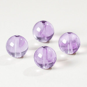 Pulsera de cuentas de amatista boliviana natural en forma de bola para mujer con accesorios de cuentas sueltas de cristal de lavanda púrpura y diamantes de imitación - Product Image 4