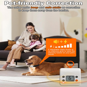 Sistema de valla para perros electrónico recargable para uso en interiores Plástico Rango ajustable personalizado Intensidad de choque Mantiene a las mascotas restringidas - Product Image 4