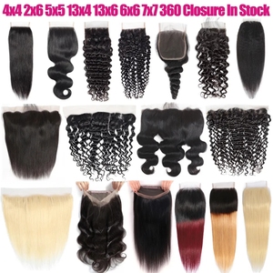 Fermetures et frontaux en cheveux vierges Letsfly, fermetures en dentelle transparente 4x4 13x4, fermeture en cheveux humains brésiliens en gros - Product Image 6