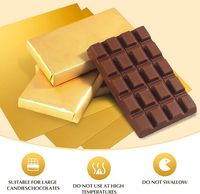Lámina de Aluminio Suave de Aleación 8011 con Impresión Personalizada en Dorado para Envolver Chocolates, Snacks, Piruletas de Azúcar DIY, Grado Alimenticio Bajo