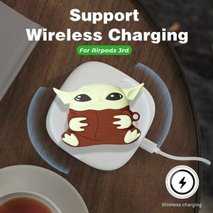 Cute 3D Lovely Unique Cartoon Yoda Baby Cover para Airpod <span class=keywords><strong>3</strong></span> Silicone Fun Funny Cool Design Cases para <span class=keywords><strong>Air</strong></span> Pods <span class=keywords><strong>3</strong></span> <span class=keywords><strong>2021</strong></span> - Product Image 4