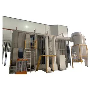 Automatic Complete Powder Coating System Electrostatic Powder Coating Line for Spray Painting Metal Workpiece With Large Cyclone