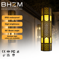 BOHONG Applique murale LED carrée populaire et durable pour jardin paysager, en acier inoxydable 304, effet marbre, étanche IP65, 16W, garantie 5 ans pour l'extérieur