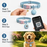 Dispositif de suivi professionnel en temps réel, moniteur d'activité mondial, dispositif anti-perte pour chien et chat, dispositif de suivi d'animaux de haute précision