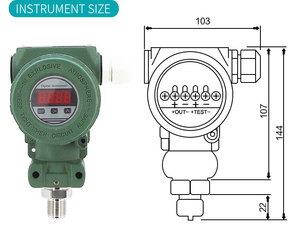 물 오일 공기압 감지용 방폭 디지털 압력 송신기 4-20mA - Product Image 4