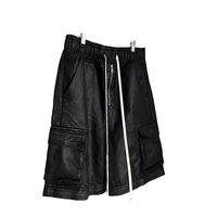 Shorts cargo patchwork unisexe en denim brut multi-poches, style Rick, pour filles, garçons et hommes, sous-vêtements, style streetwear, OEM