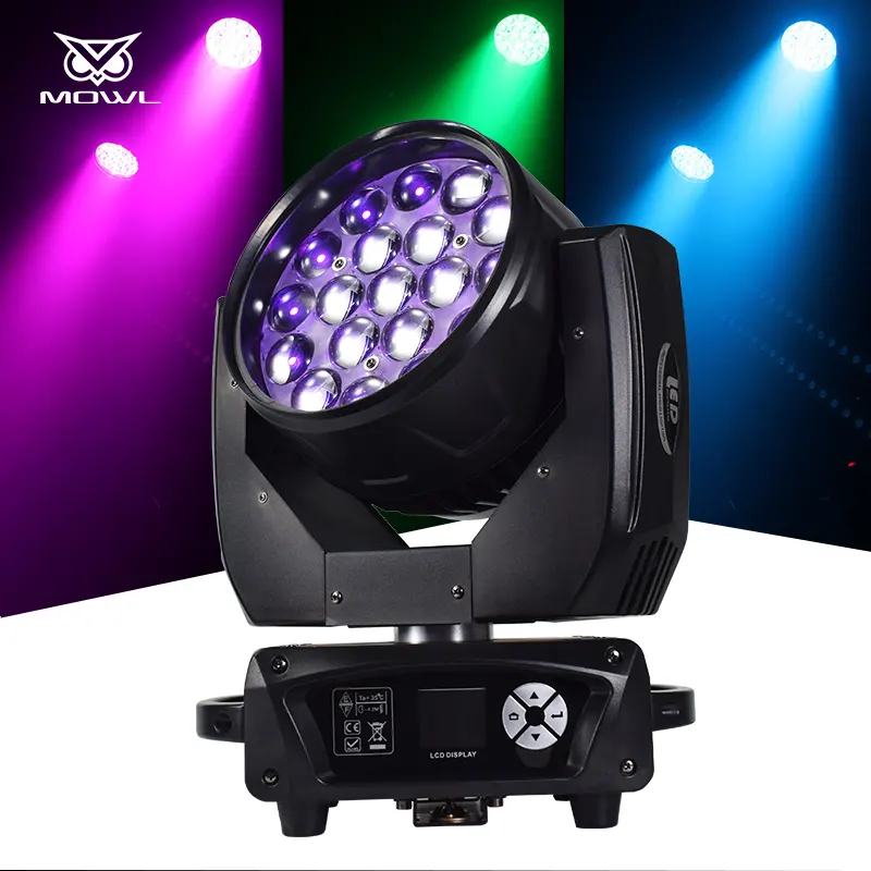 Wholesale Price 19x15w 19 15 19*15 RGBW 4in1 Zoom Wash LED Moving Head Light for Bar dj Night Club Disco