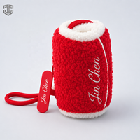 Sac en polaire Teddy personnalisé avec logo, organiseur de rouge à lèvres et écouteurs en peluche, porte-clés, porte-monnaie, fermeture éclair, pour l'hiver, écologique, GWP