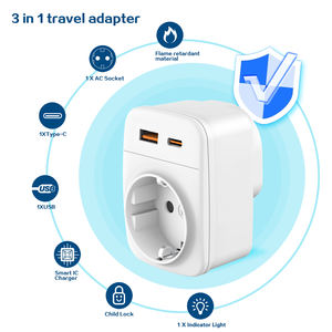 Adaptador <span class=keywords><strong>de</strong></span> viaje Adaptador <span class=keywords><strong>de</strong></span> <span class=keywords><strong>enchufe</strong></span> USB <span class=keywords><strong>DE</strong></span> LA UE al Reino Unido <span class=keywords><strong>Enchufe</strong></span> <span class=keywords><strong>de</strong></span> Inglaterra y Alemania con 2 puertos <span class=keywords><strong>de</strong></span> 2 y 1 puerto para el Reino Unido Inglaterra <span class=keywords><strong>Irlanda</strong></span> Malasia - Product Image 3